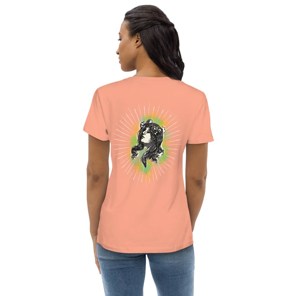Rose Clay Back - Pow – Women’s Fitted Organic Tee