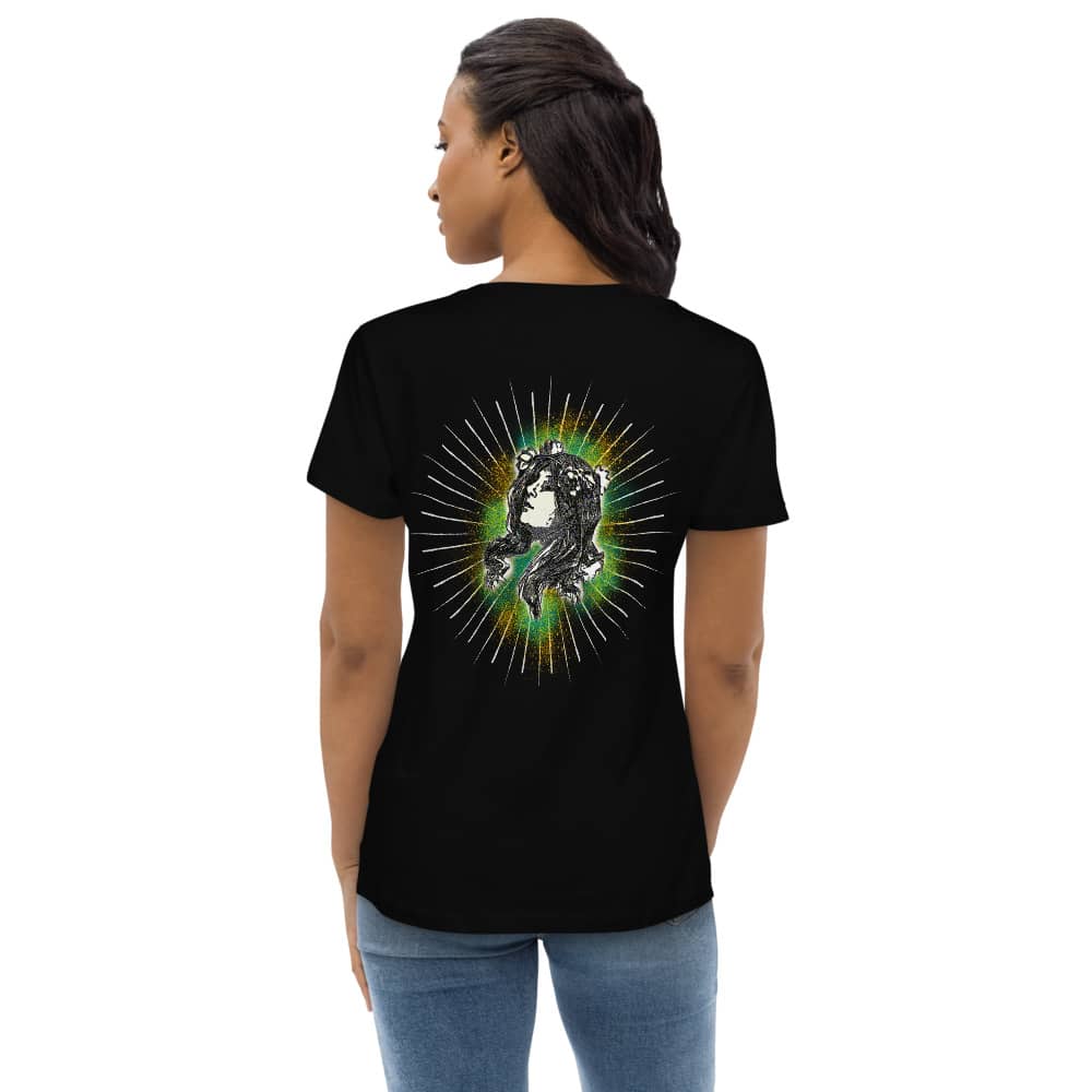 Black Back - Pow – Women’s Fitted Organic Tee
